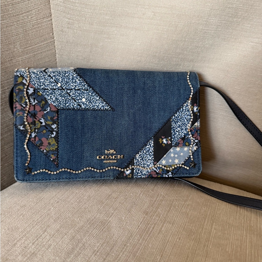 Coach Blue Patchwork Crossbody Bag